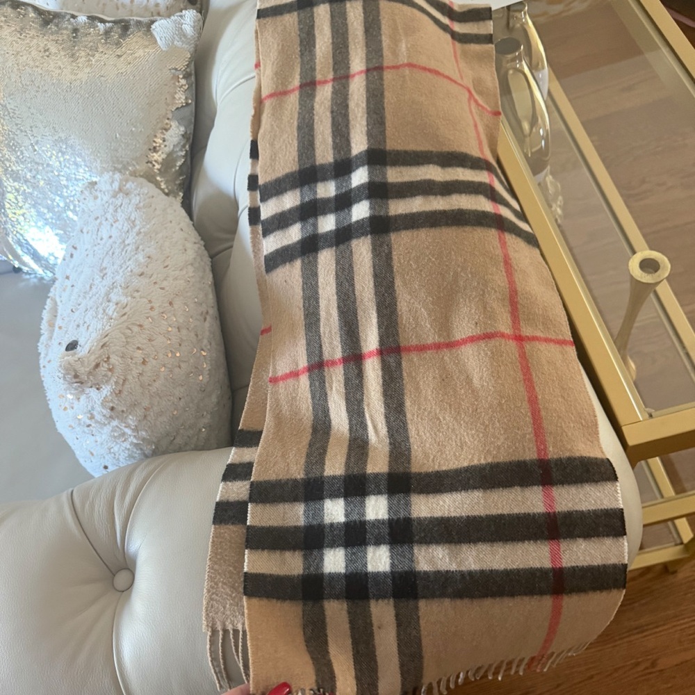 Plaid Tan and Black Scarf